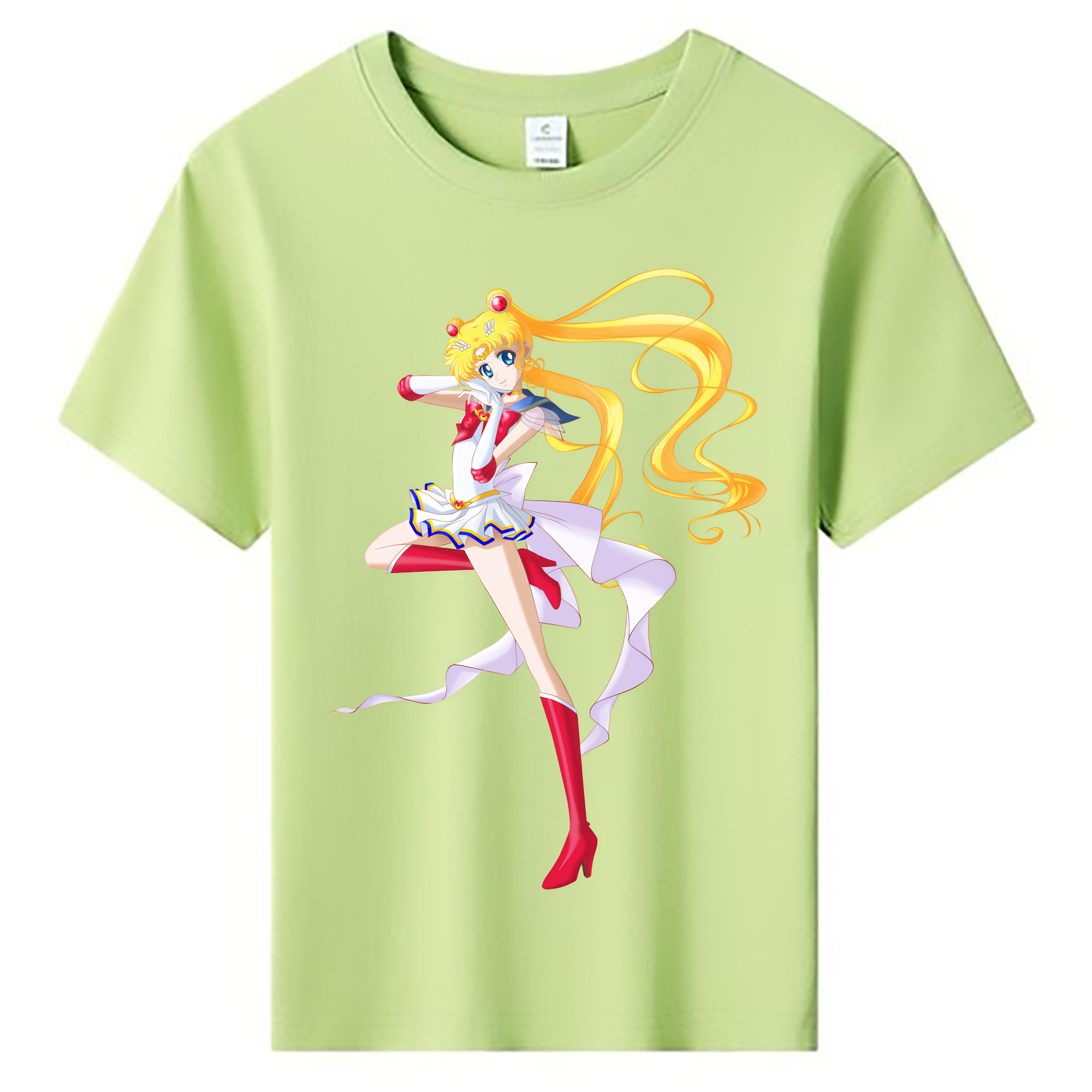 （画像用） 美少女戦士セーラームーン 月野 うさぎ つきの うさぎ Sailor Moon Tsukino Usagi 綿100％キッズTシャツ（フロントプリント）